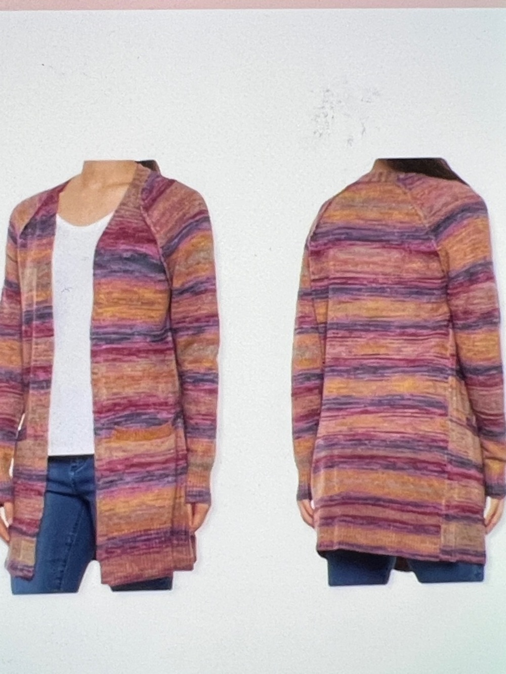 Lucky Brand Long Line Cardigan Pockets